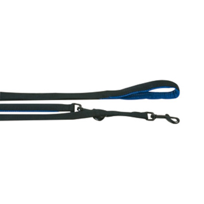 Flamingo  Training Lead Soft Grip Карлі-Фламінго перестібка для собак, з м'якою ручкою, 2 м, 20 мм, чорно-синій.